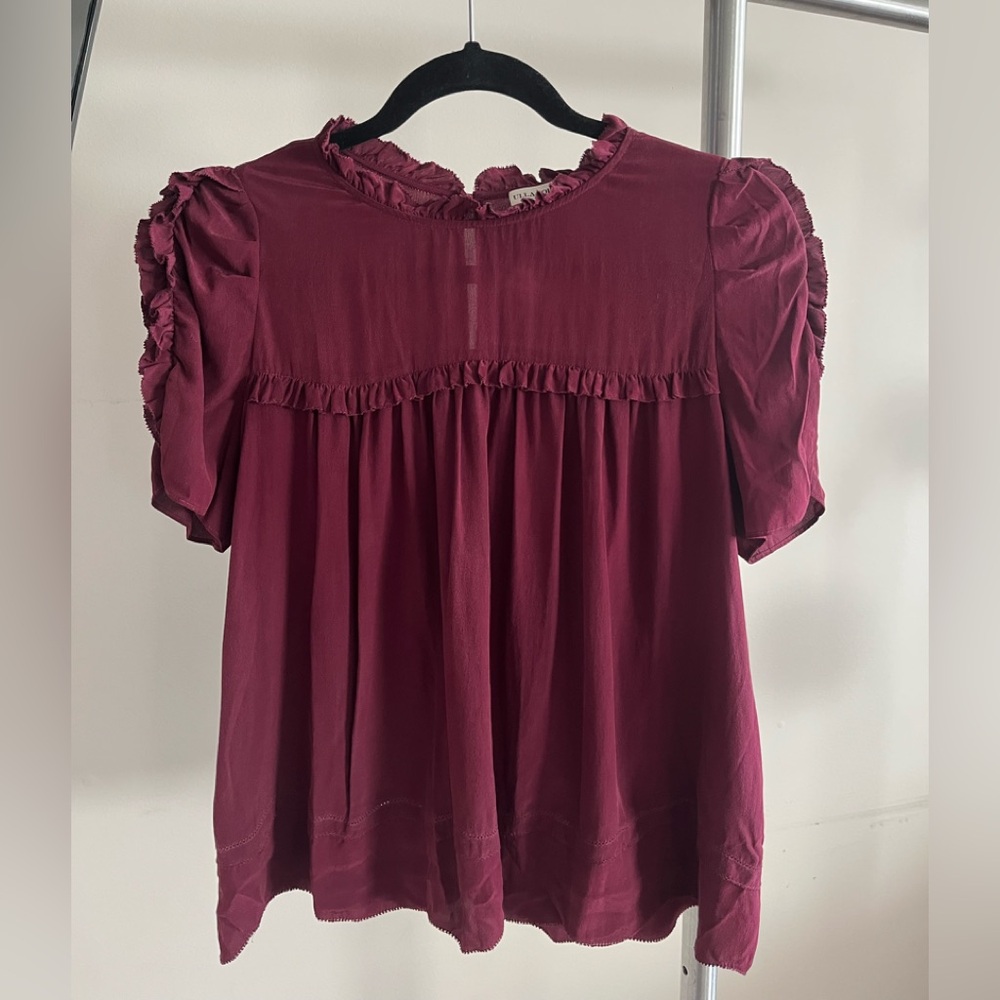 Ulla Johnson Isle Ruffle Silk Top